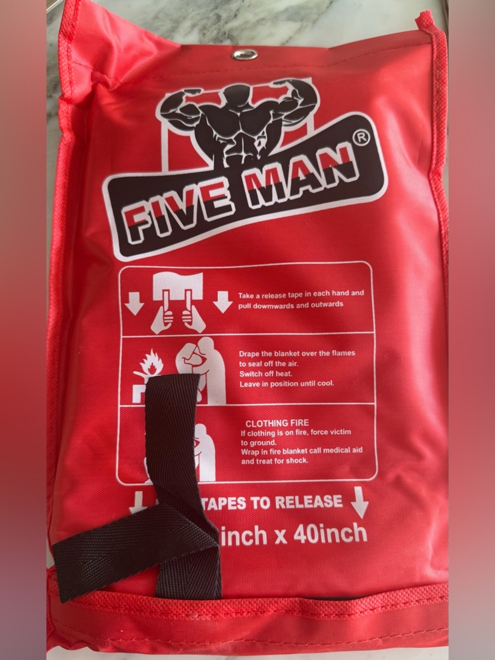 Five Man Emergency Fire Blanket For Kitchen or Home New